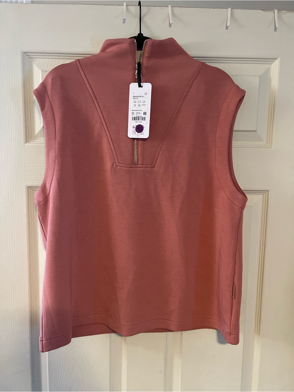 Varley Magnolia Half Zip Tank 2.0 Canyon Rose XL DoubleSoft NWT